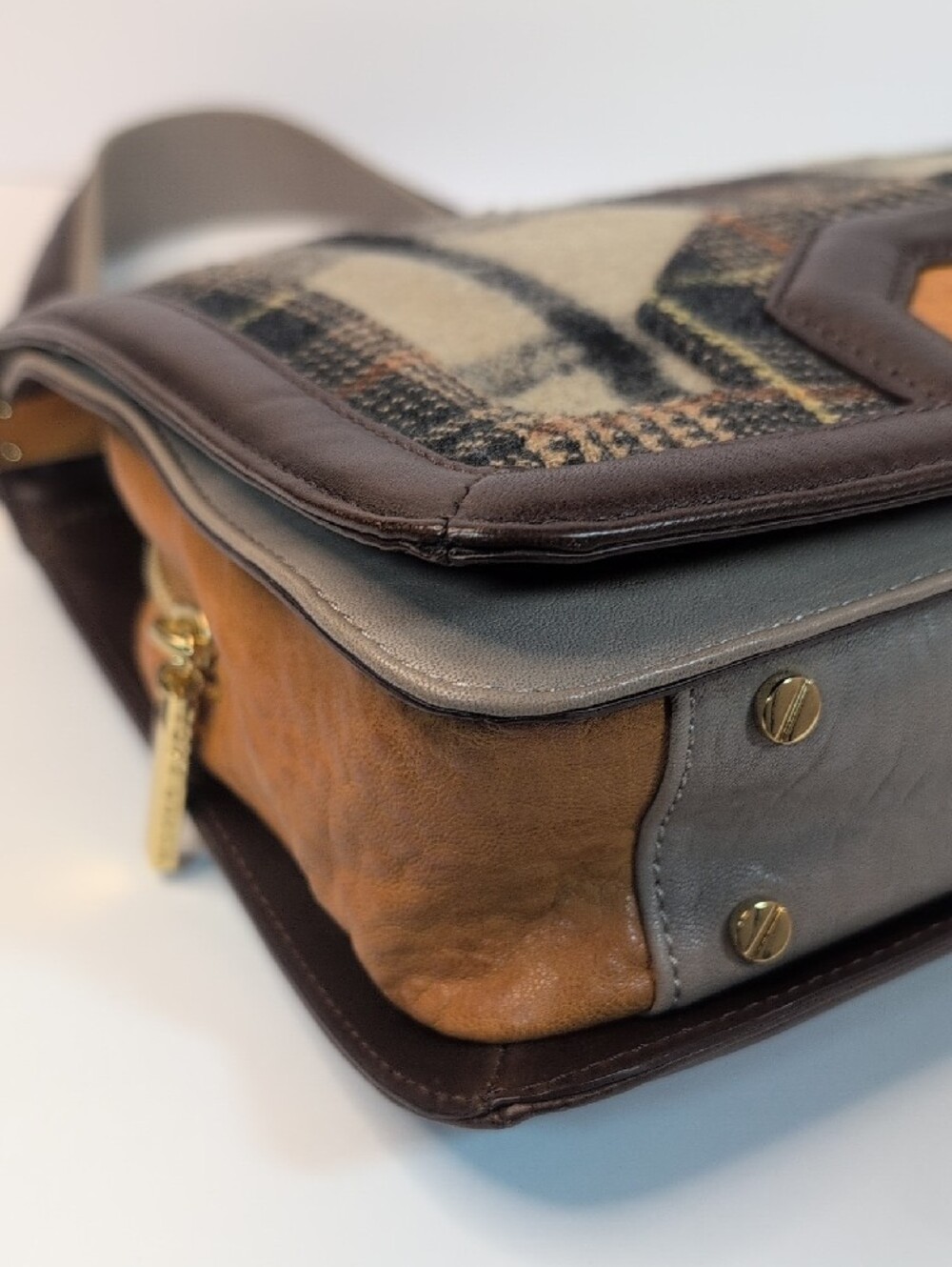 Tory Burch Plaid Bond Shoulder Bag - Picture 7 of 14